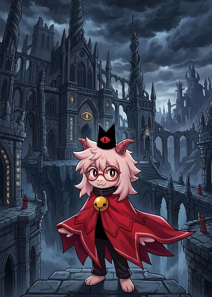 Ralsei in Cult of the Lamb Style