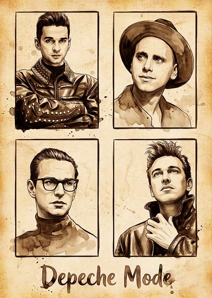 Depeche Mode Vintage Style Portrait Poster