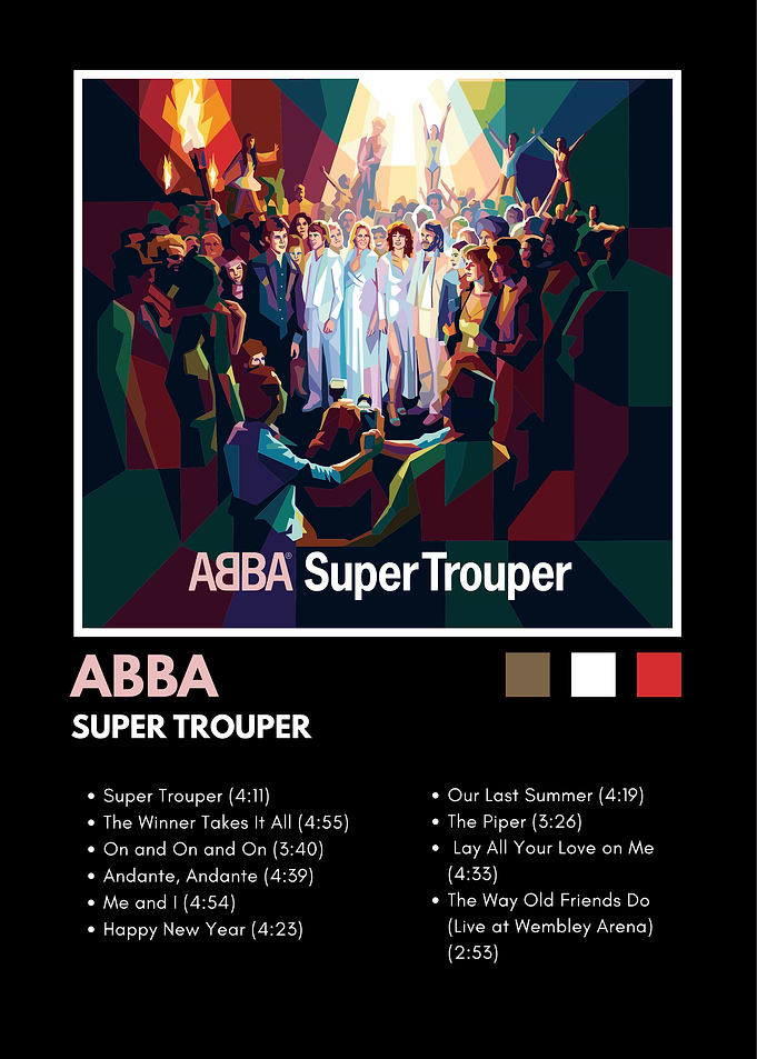ABBA Super Trouper Album Poster