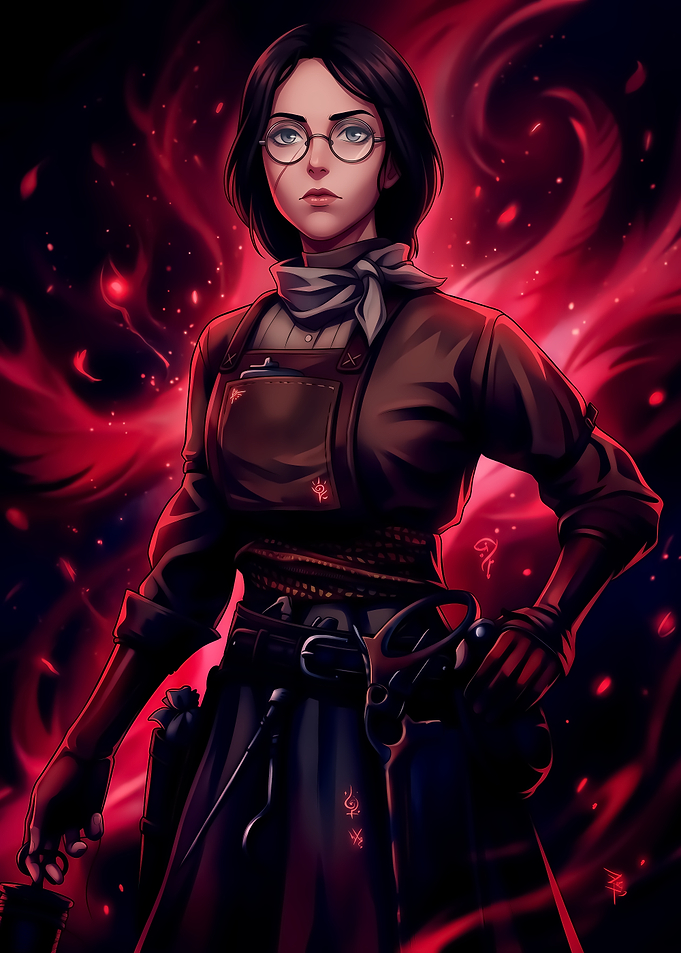 Dark Fantasy Alchemist Portrait