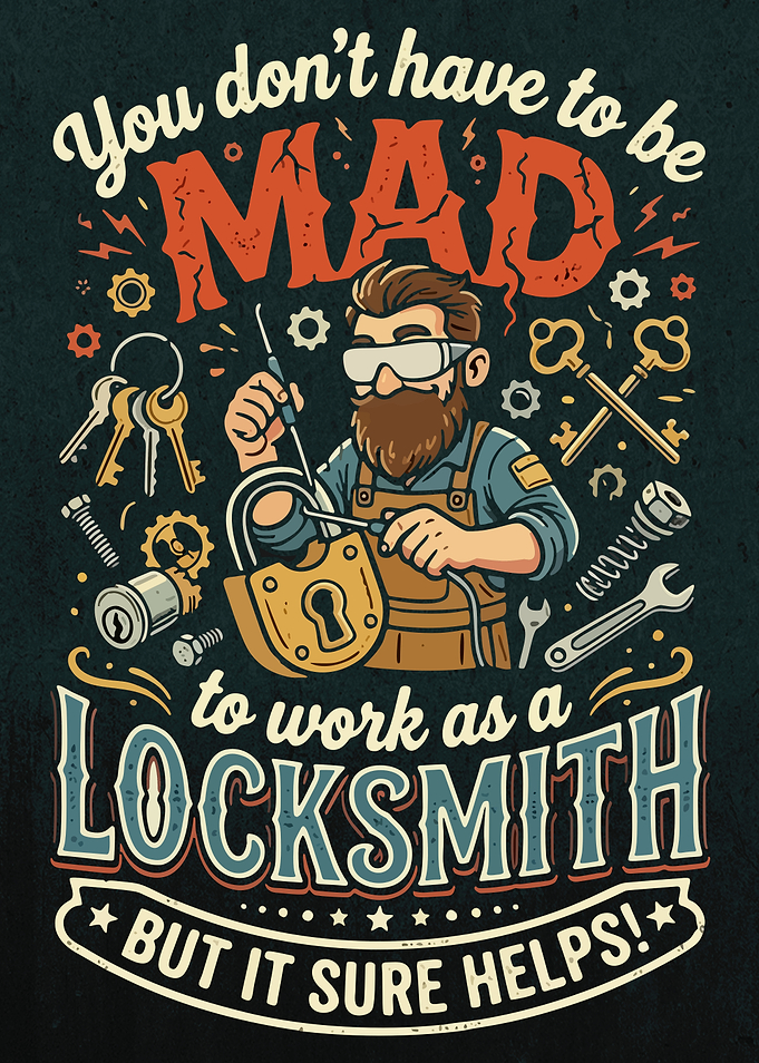 Funny Locksmith Professional Humor Poster