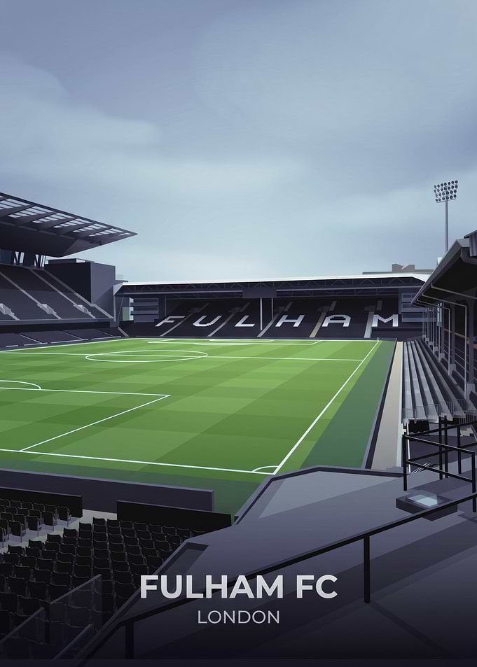 Fulham FC Craven Cottage Stadium Poster