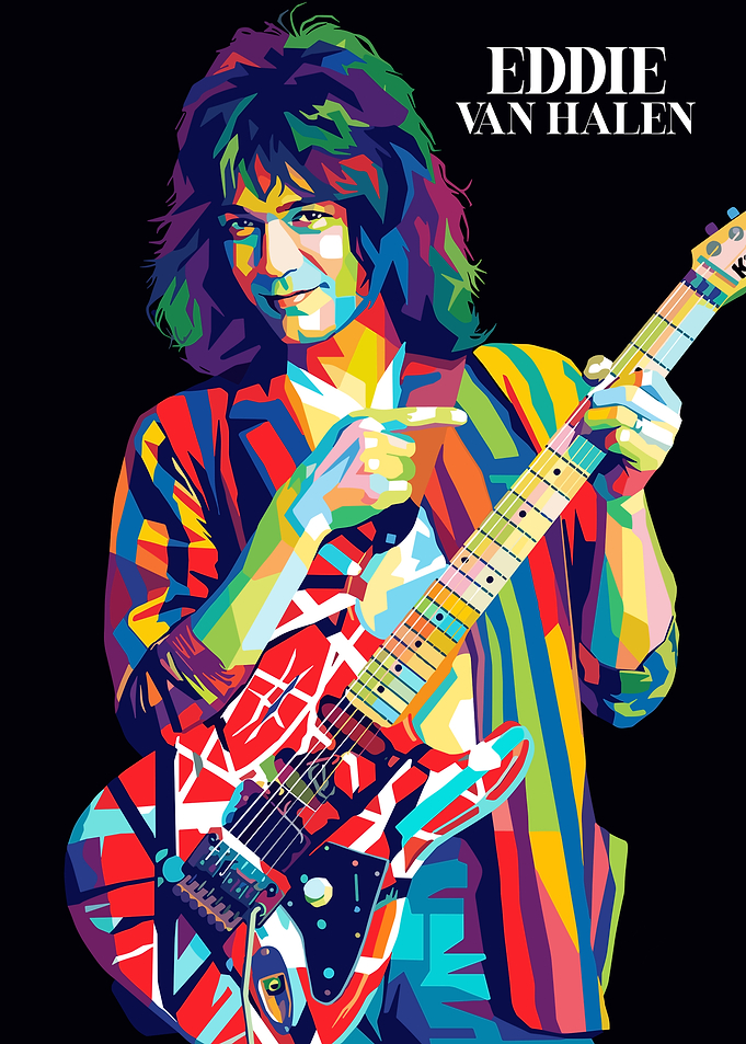 Eddie Van Halen Pop Art Portrait
