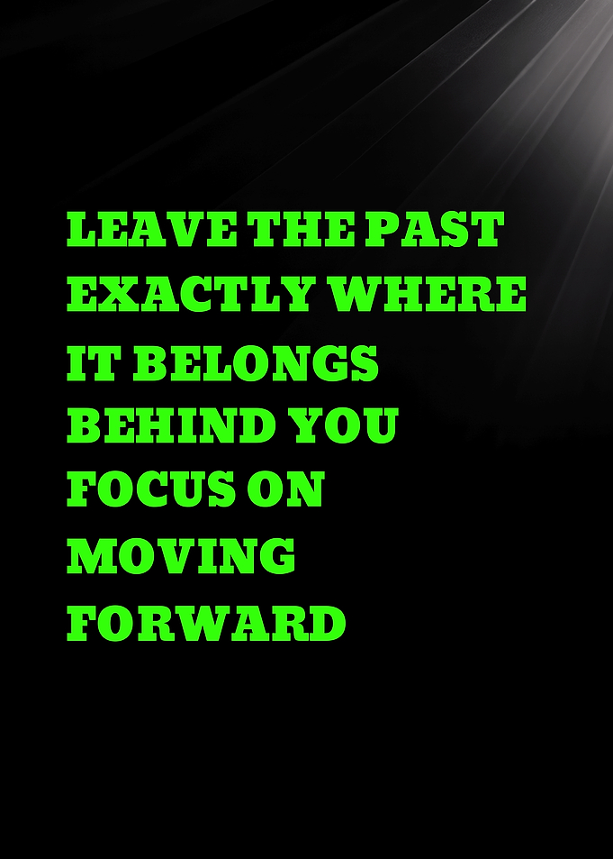 LEAVE THE PAST EXACTLY WHERE IT BELONGS - Inspirational Quote Text Art