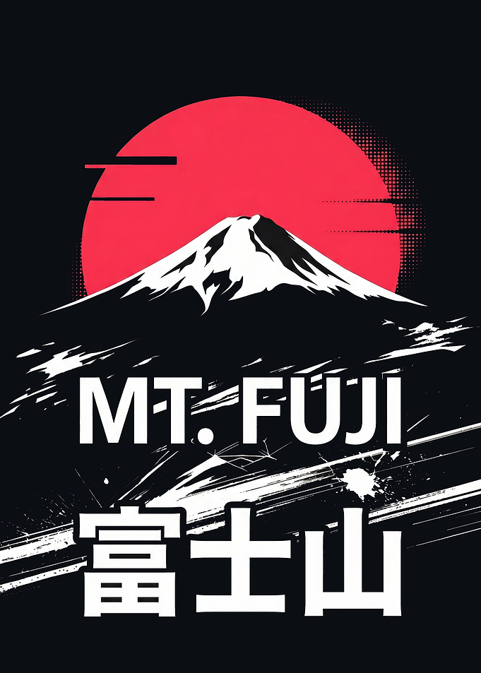 Mt. Fuji Japanese Graphic Art traditional Travel Poster