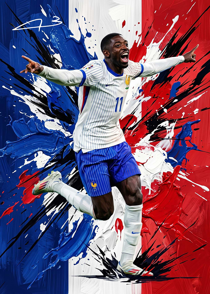 Ousmane Dembele France Soccer Art