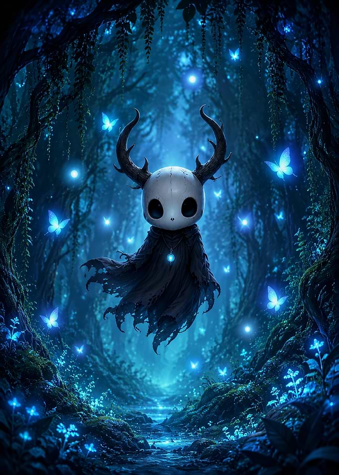 Hollow Knight in Enchanted Forest