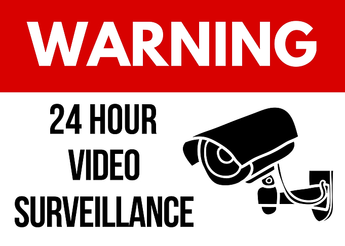24 Hour Video Surveillance Warning Sign Under Surveillance
