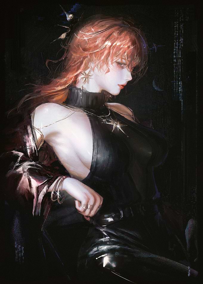 Elegant Woman with Red Hair