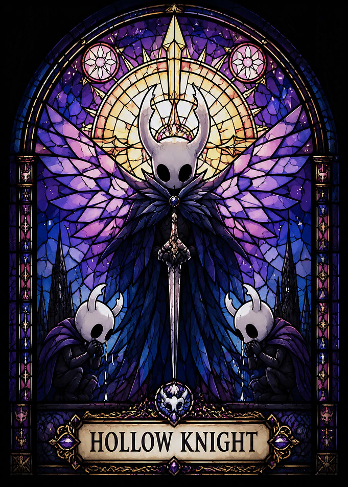 Hollow Knight Stained Glass Art
