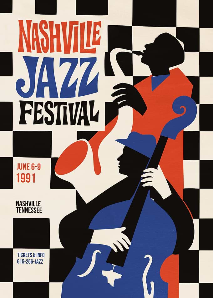 1991 Nashville Jazz Festival Poster