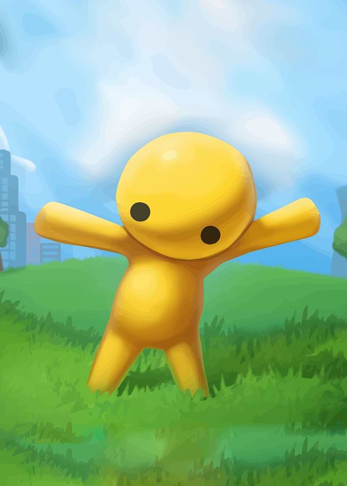 Cute Yellow Blob Character
