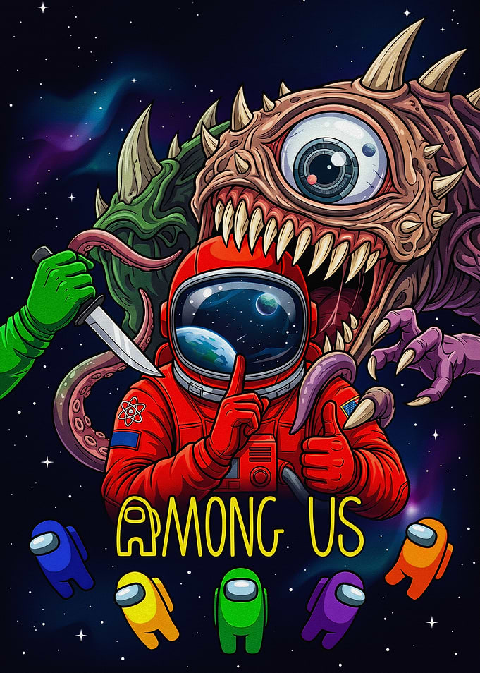 Among Us Impostor Space Horror Art