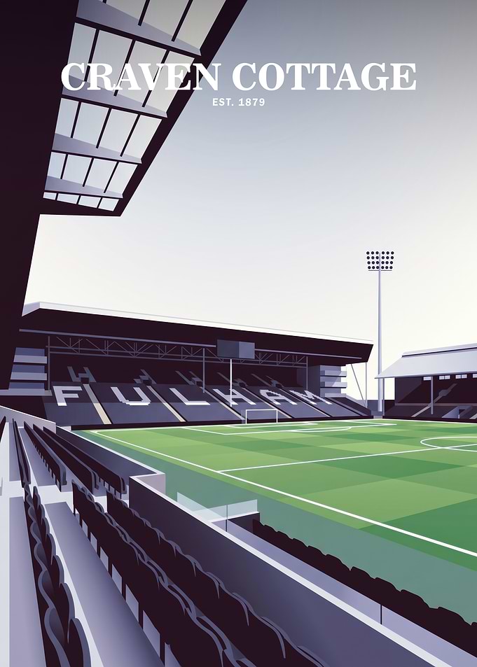 Craven Cottage Fulham Stadium Poster