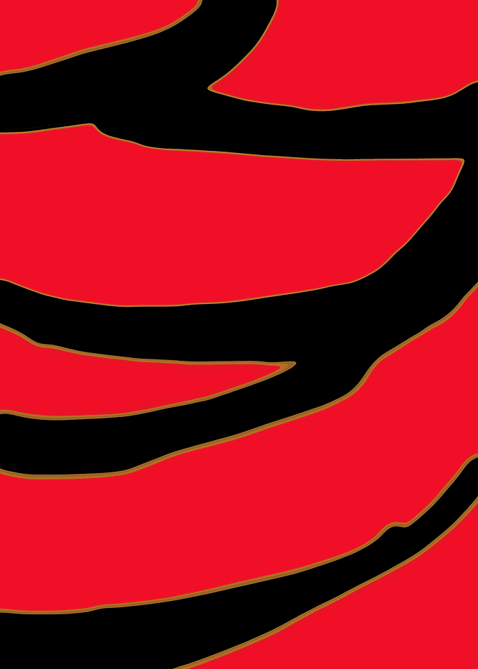 Abstract Red and Black Tiger Stripes