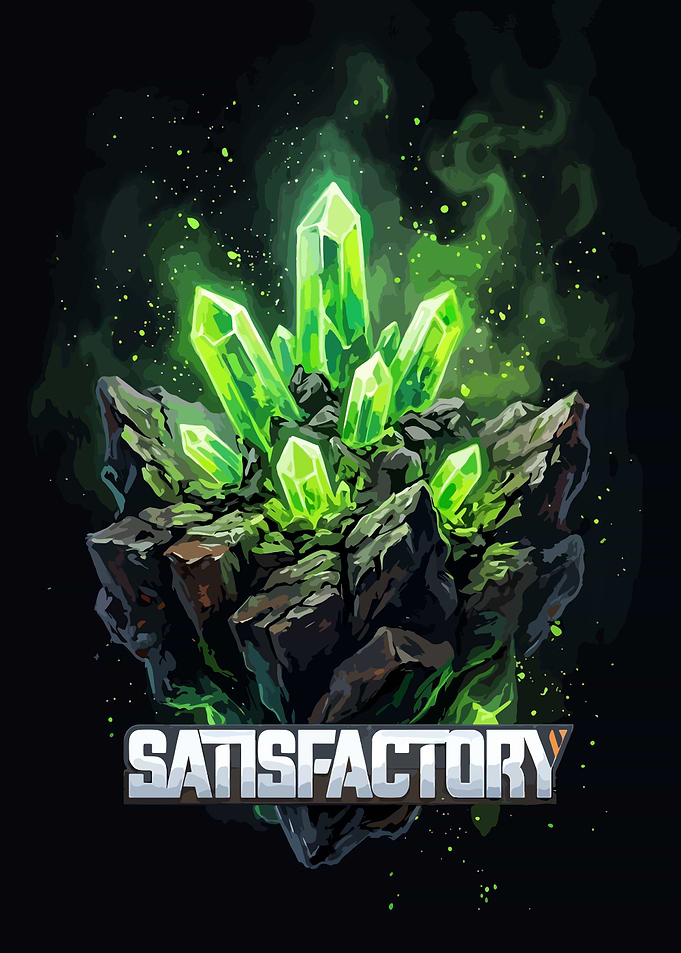 Satisfactory Game Green Crystal