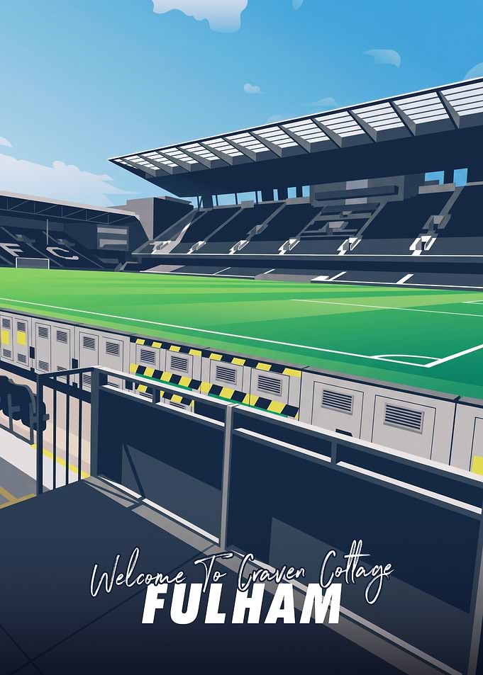 Craven Cottage Fulham Stadium Poster