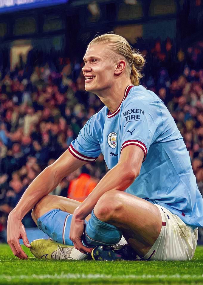 Erling Haaland Manchester City Portrait