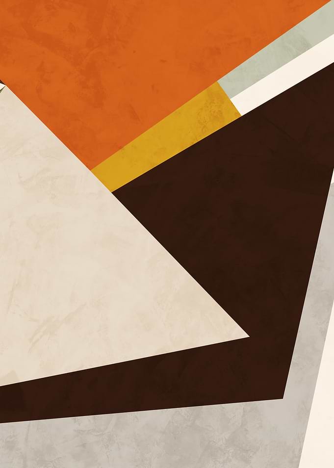 Abstract Geometric Mid-Century Modern Art