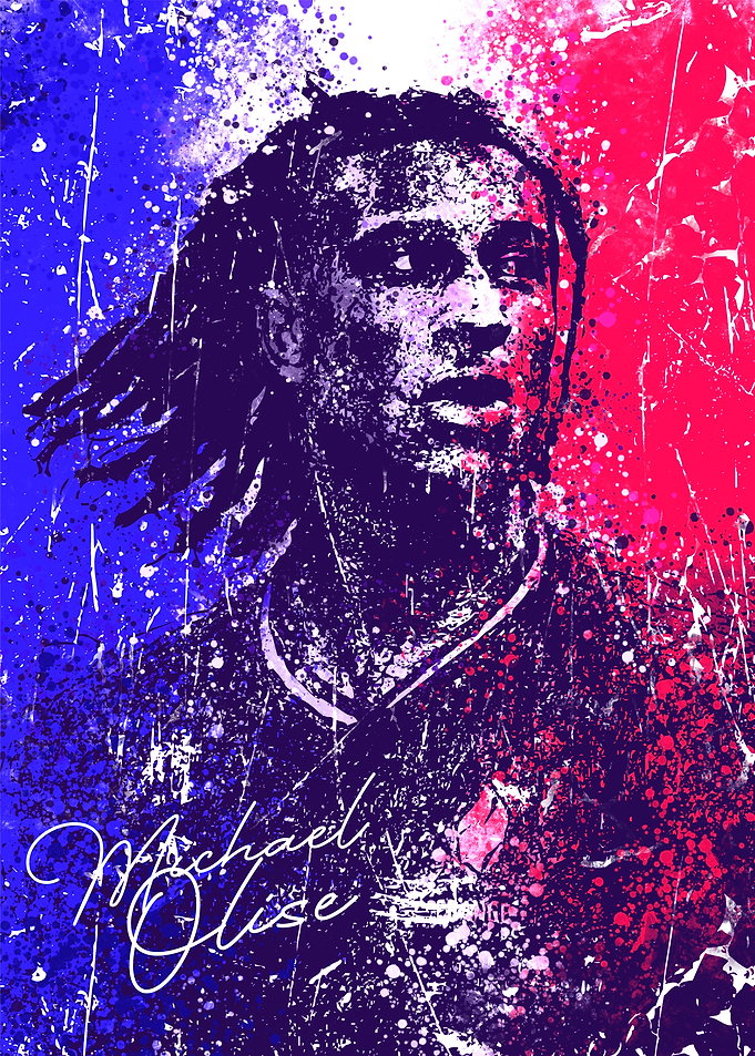 Michael Olise Artistic Portrait Poster