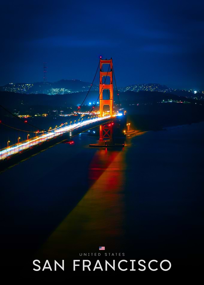 Golden Gate Bridge Night View
