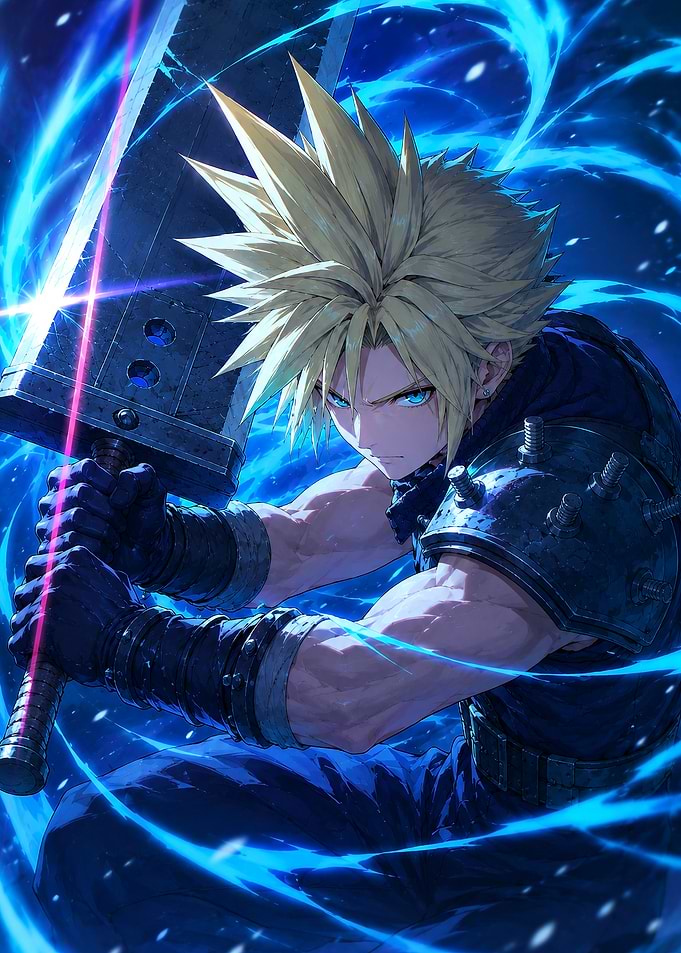 Cloud Strife with Buster Sword