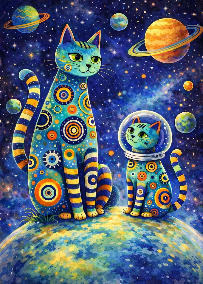 Cosmic Cats in Space