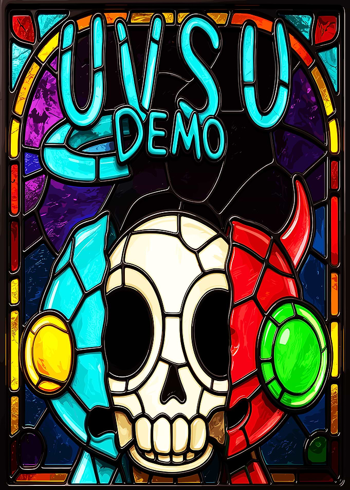 UVSU Demo Stained Glass Skull Game Art