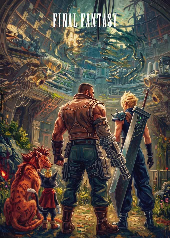 Final Fantasy VII Team Poster