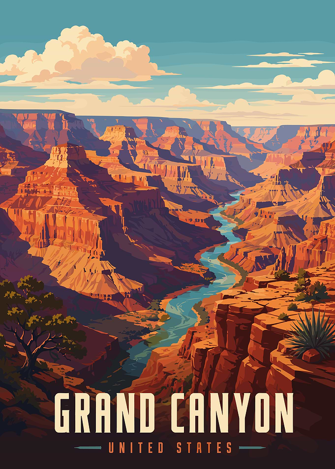 Grand Canyon National Park Travel Poster