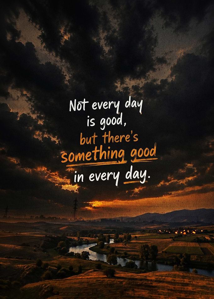 Inspirational Sunset Landscape Quote Poster