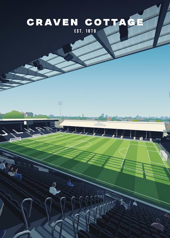 Craven Cottage Stadium Poster
