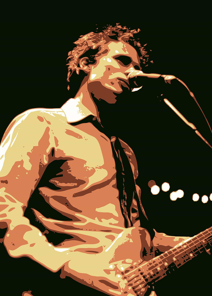 Jeff Buckley Stylized Musician Performing on Stage