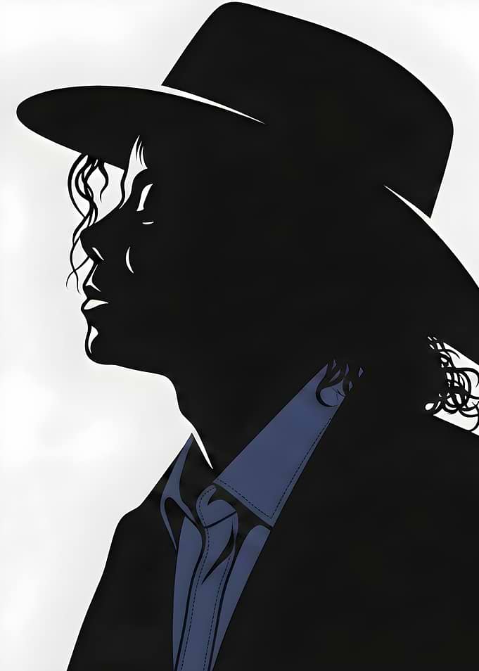 Michael Jackson Silhouette Portrait