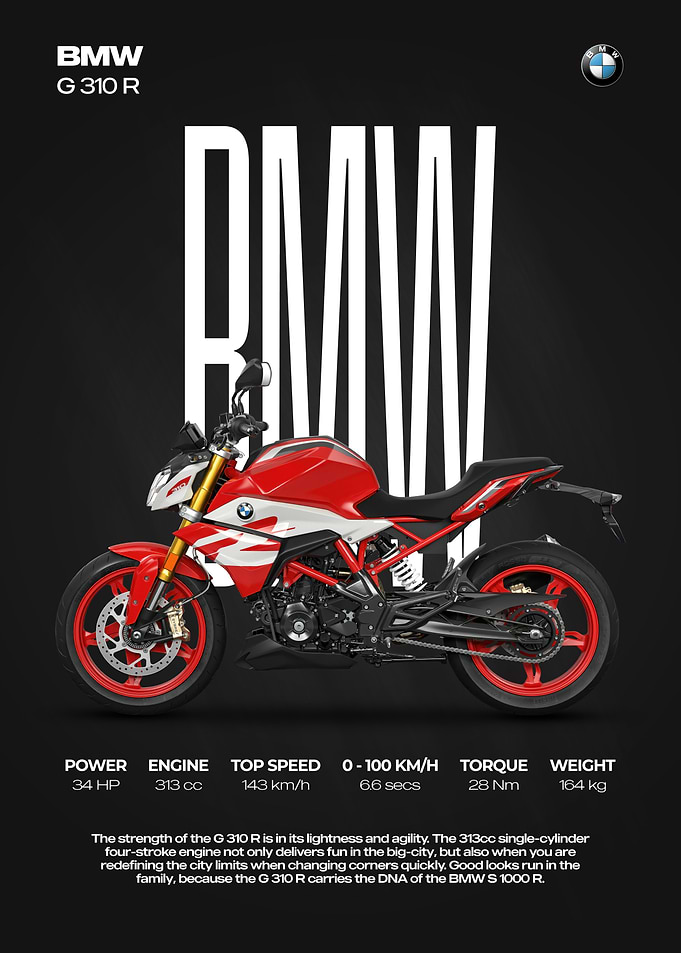 BMW G 310 R Motorcycle Poster