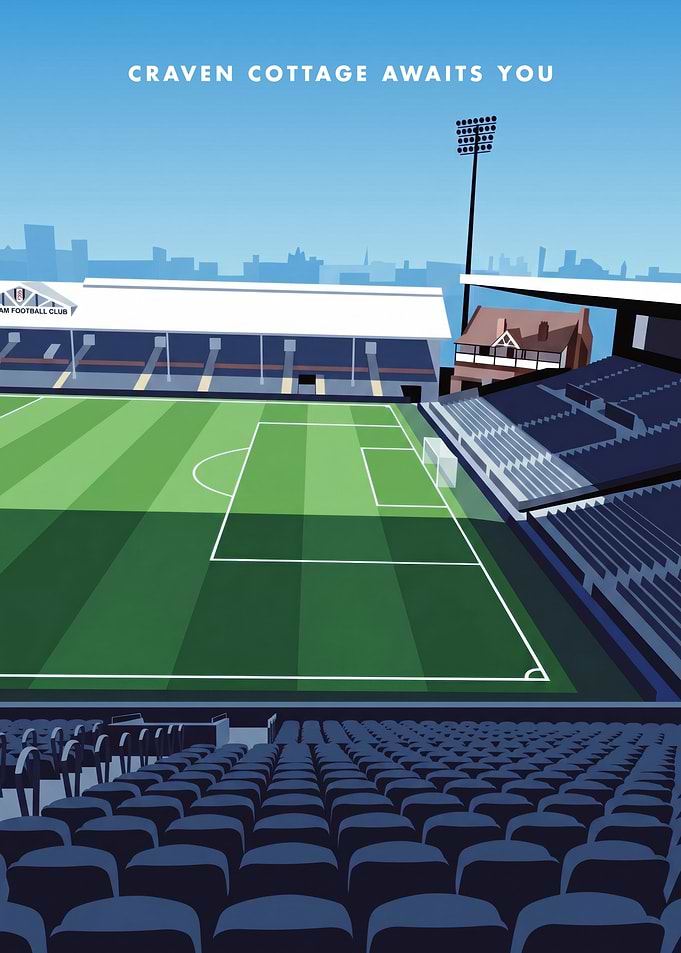 Craven Cottage Stadium Poster