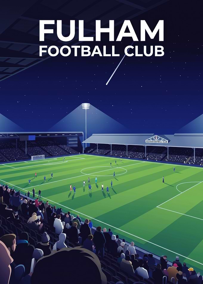 Fulham Football Club Stadium Poster