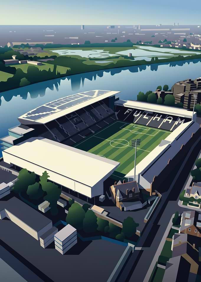 Craven Cottage Stadium Aerial View