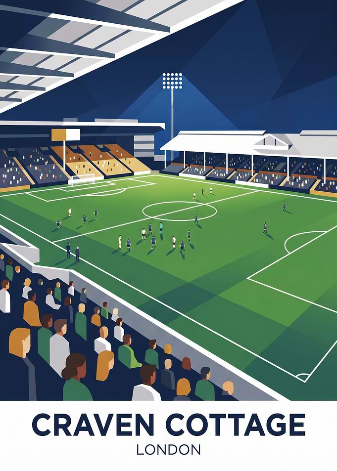 Craven Cottage Stadium Poster