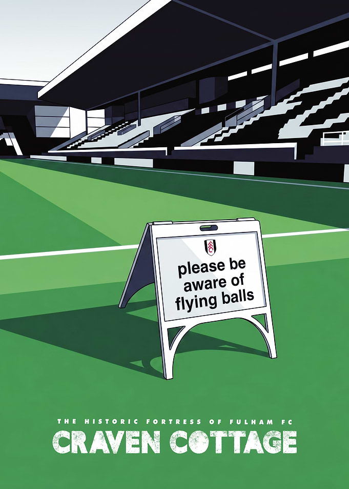 Craven Cottage Fulham FC Stadium Poster
