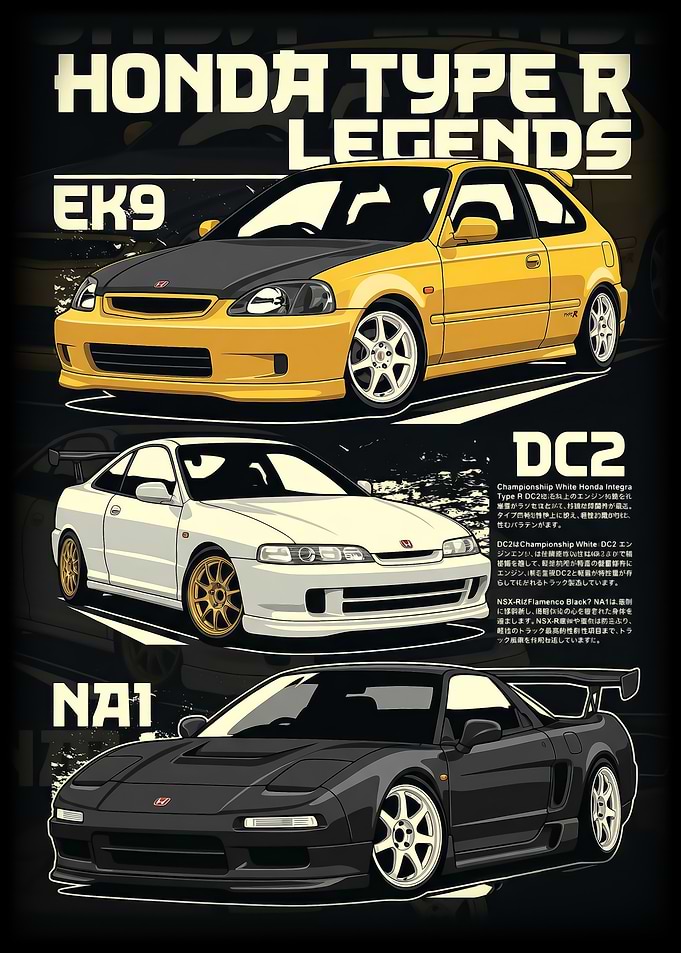 art Honda Type R Legends Poster