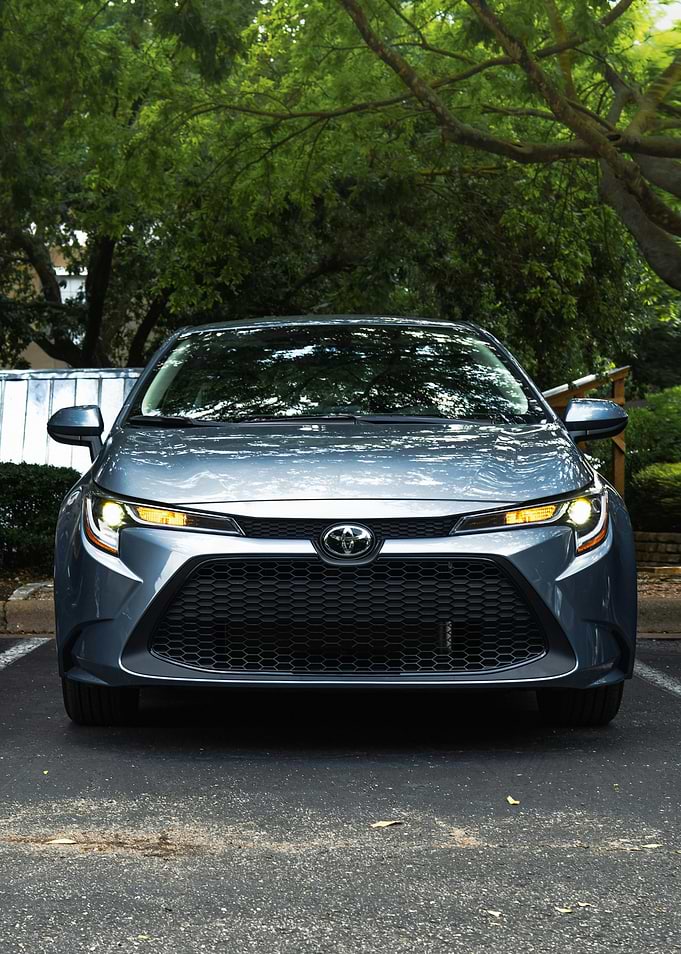 Front View of Grey Toyota Corolla
