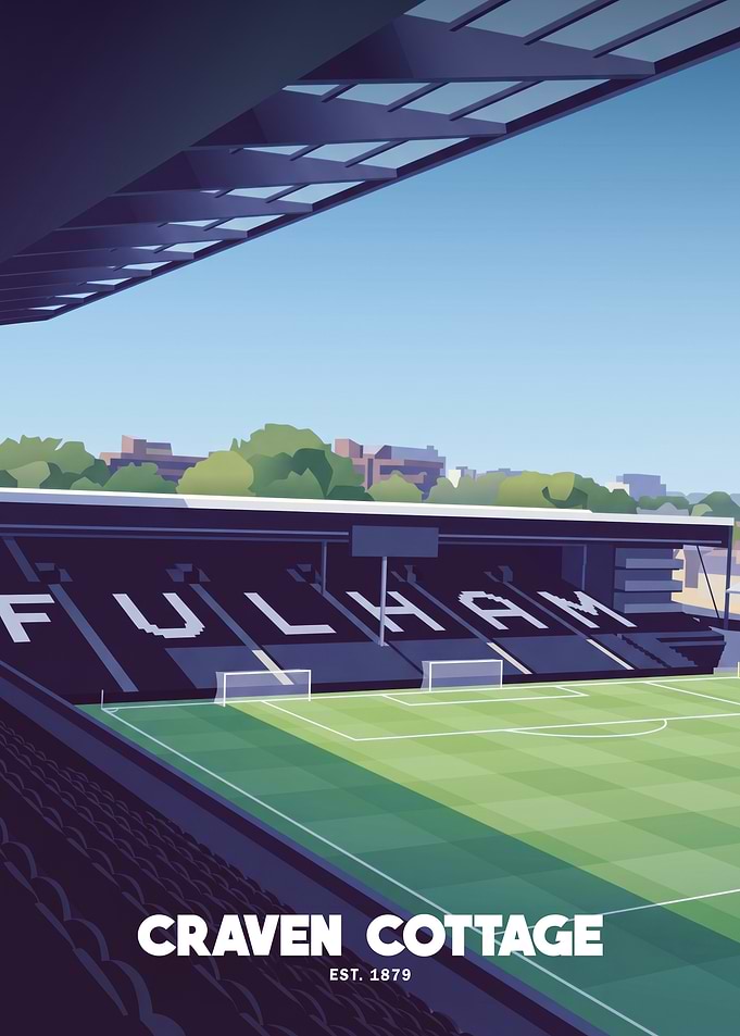 Fulham Craven Cottage Stadium Poster