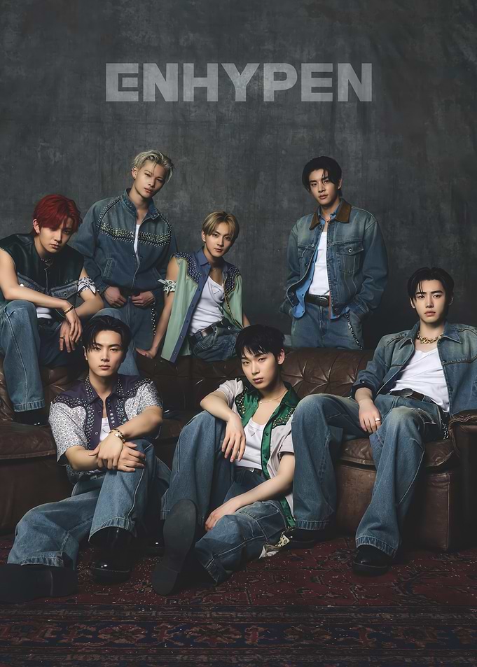 ENHYPEN Group Portrait in Denim