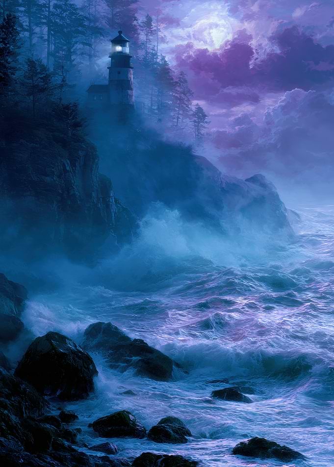 Lighthouse on a Stormy Night
