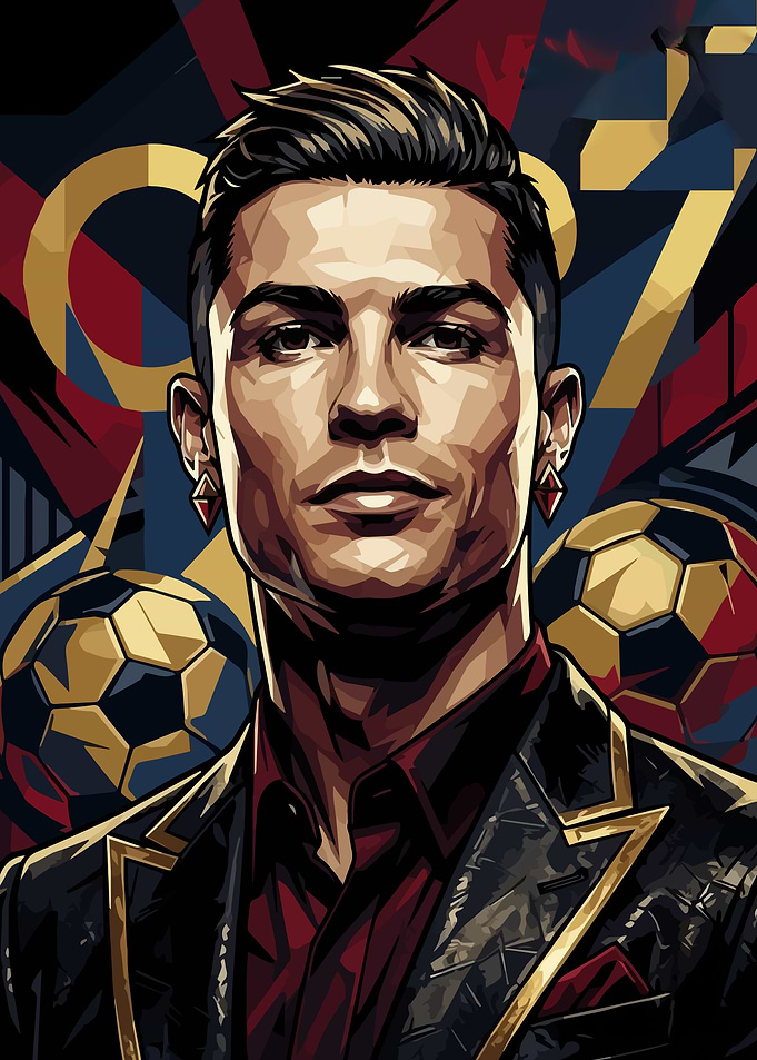Cristiano Ronaldo Pop Art Portrait