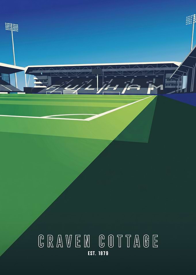 Craven Cottage Fulham FC Stadium Poster