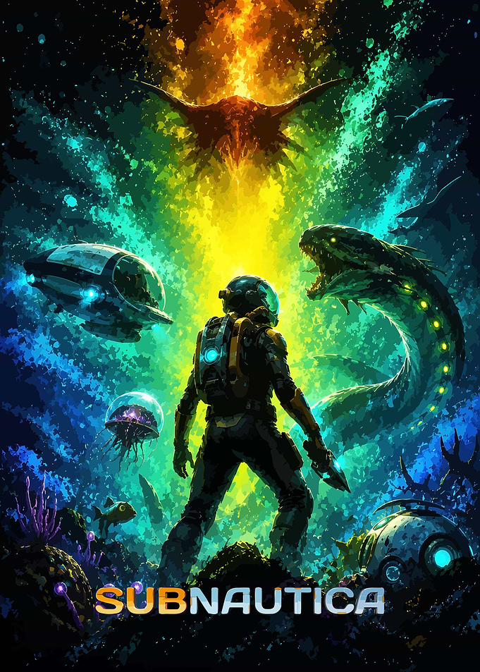 Subnautica Underwater Exploration Poster