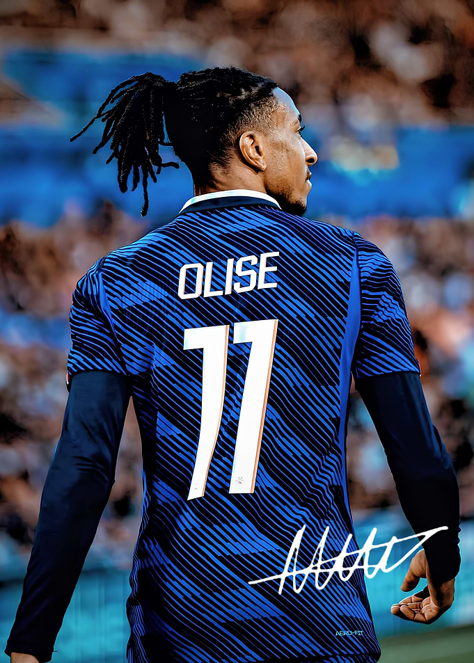 Michael Olise Football Jersey Portrait
