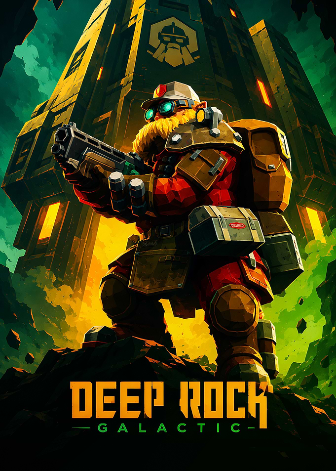 Deep Rock Galactic Dwarf Miner Poster